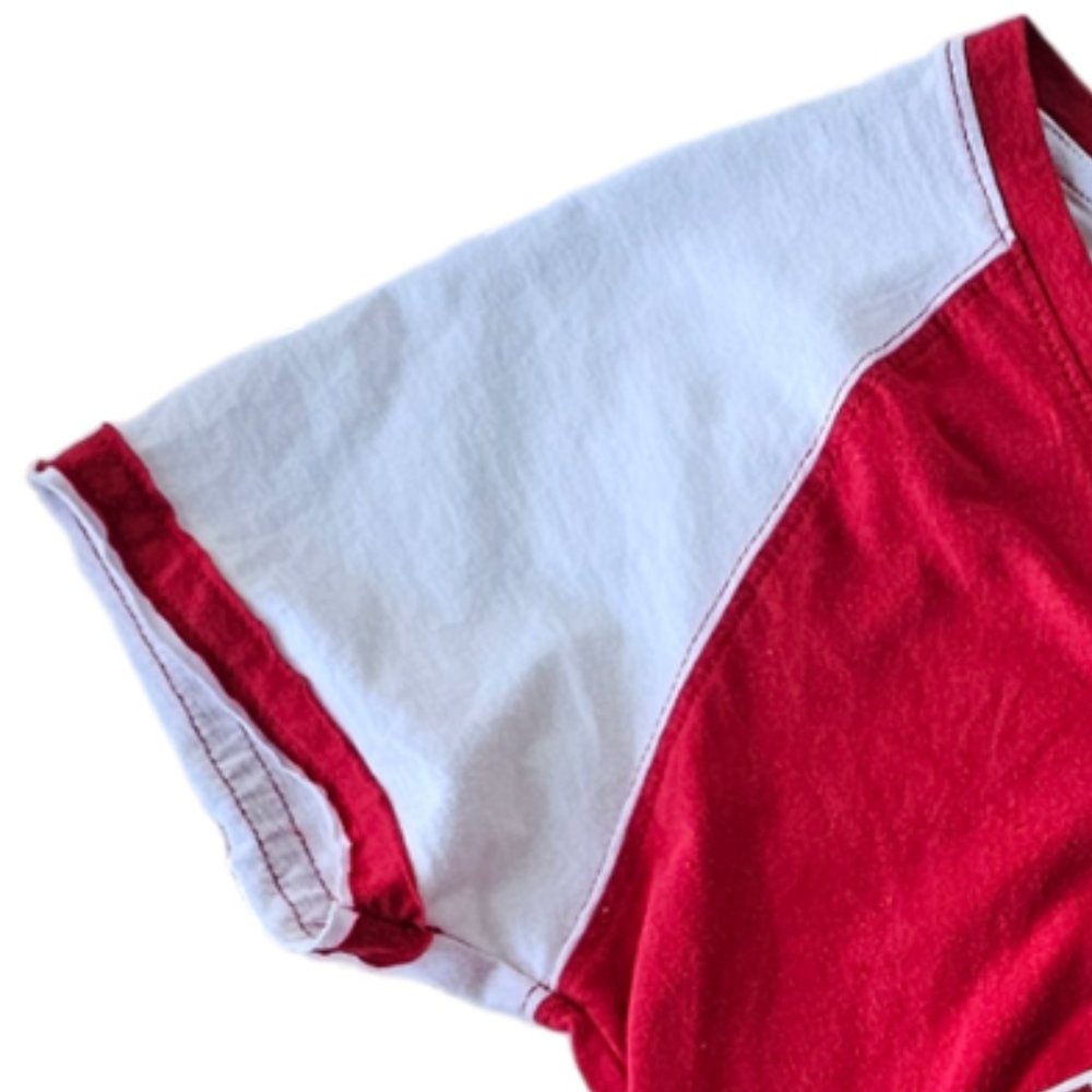 Majestic San Francisco 49ers V-Neck T-Shirt | EUC | Small | Red White Gold Black - Picture 3 of 7